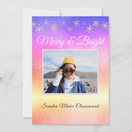 Modern enkel, minimal, minimal, metalisk regnbågsj meddelande