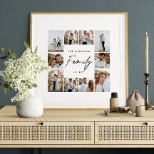 modern, enkel, minimal multifotofamiljpresentation