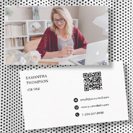 Modern enkel, minimal QR-kod för Professionell Visitkort
