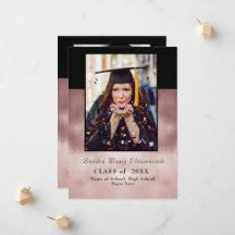 Modern enkel minimal Ro Black studenten Announ