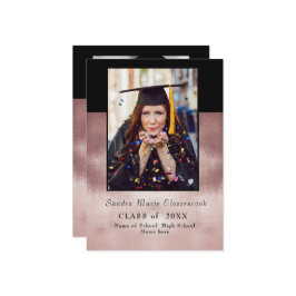 Modern enkel minimal Ro Black studenten Announ Meddelande