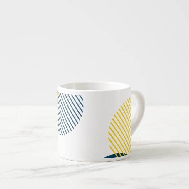 Modern, enkel, minimal, trendig abstrakt i städer espressomugg (Framsida höger)