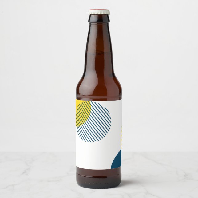 Modern, enkel, minimal, trendig abstrakt i städer ölflaska etikett (Framsida)