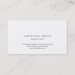 Modern enkel Minimalist vitprofessionell Visitkort
