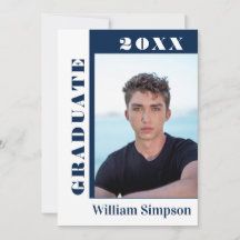 Modern enkel, minimalistisk 2-PHOTO-Studentfest