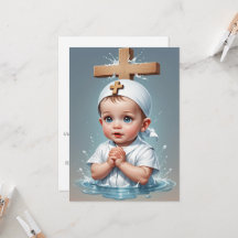 Modern enkel, minimalistisk baptism-inbjudan