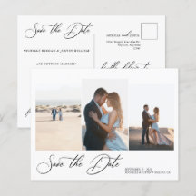 Modern enkel, minimalistisk Bröllop spara datum