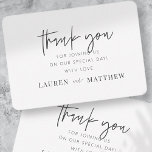 Modern enkel, minimalistisk Chic Bröllop Tack<br><div class="desc">Design består av modern chic-typografi med sans serif- och serif-teckensnitt.</div>