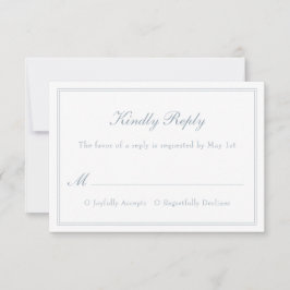 Modern Enkel Minimalistisk Elegant Bröllops-RSVP-K OSA Kort