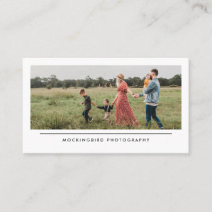 Modern Enkel Minimalistisk Familjefotografering Visitkort