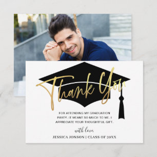 Modern enkel, minimalistisk Golden Studenten PHOTO Tack Kort