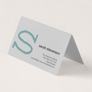 Modern enkel, minimalistisk, inledande monogrammad visitkort