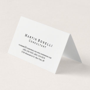 Modern enkel, minimalistisk konsultativ Affärskort Visitkort