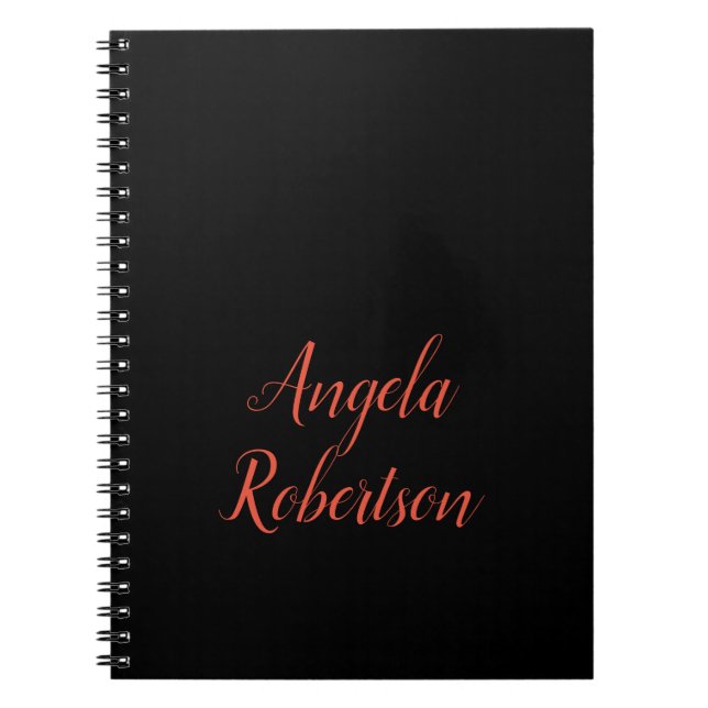 Modern enkel minimalistisk lägga till namn anteckningsbok (Framsidan)