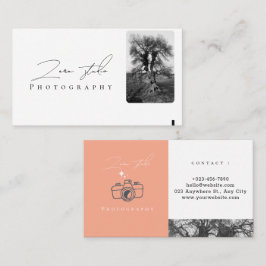 Modern enkel, minimalistisk mallfotografi visitkort