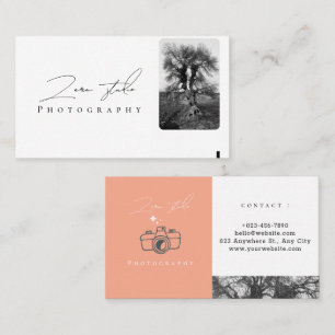 Modern enkel, minimalistisk mallfotografi visitkort