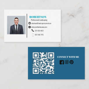 Modern, enkel, minimalistisk mediafärg för QR-kode Visitkort