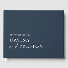 Modern enkel, minimalistisk NAVY för contemporary- Gästböcker