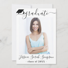 Modern enkel, minimalistisk PHOTO-Studentfest Inbjudningar