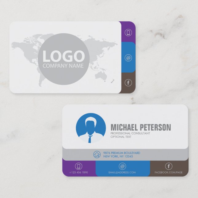 Modern enkel, minimalistisk Professionell av rent  Visitkort (Fram/baksida)