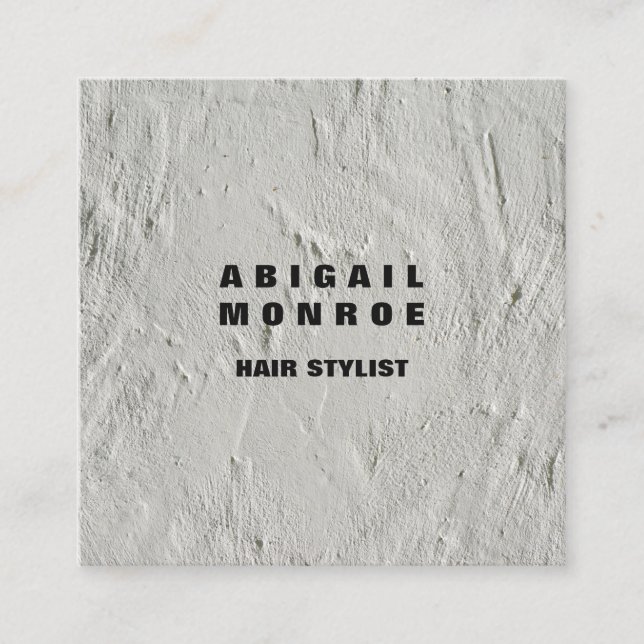 Modern enkel, minimalistisk Professionell-Grått-mu Fyrkantigt Visitkort (Framsida)