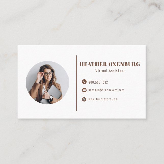 Modern enkel, minimalistisk QR-kod Social-media Visitkort (Framsida)