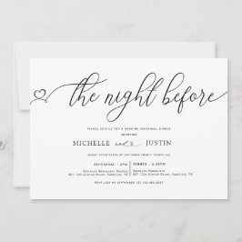 Modern enkel, minimalistisk repetitionsmiddag Invi Inbjudningar