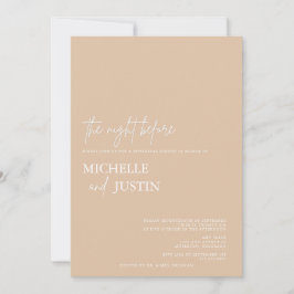 Modern enkel, minimalistisk repetitionsmiddag Invi Inbjudningar