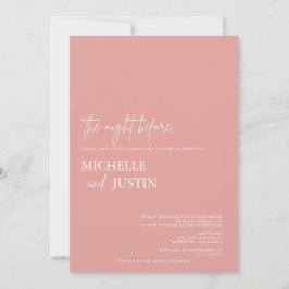 Modern enkel, minimalistisk repetitionsmiddag Invi Inbjudningar