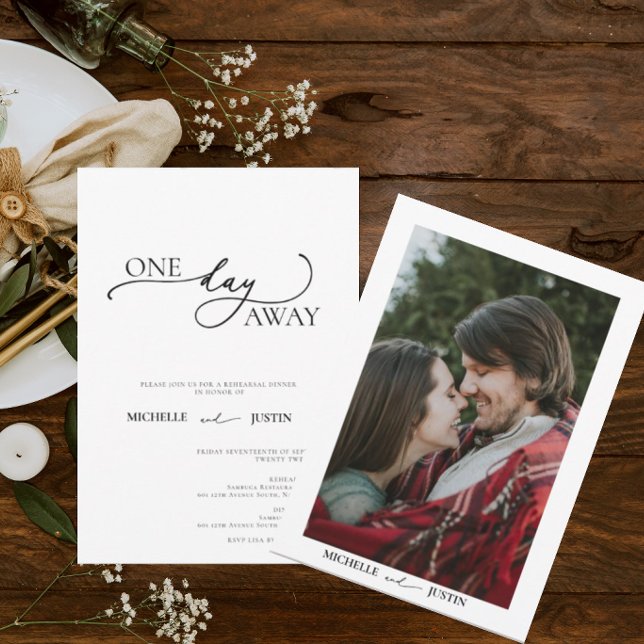 Modern enkel, minimalistisk repetitionsmiddag Invi Inbjudningar (Skapare uppladdad)