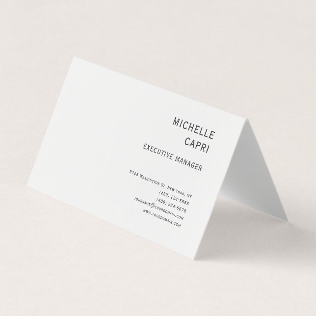 Modern enkel, minimalistisk Stil-Contemporary Visitkort (Framsida)