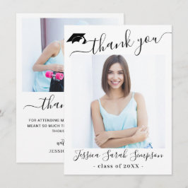 Modern enkel, minimalistisk Studenten 2-FOTO Tack Kort