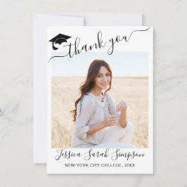 Modern enkel, minimalistisk Studenten-FOTO Tack Kort