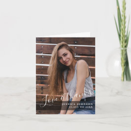 Modern enkel, minimalistisk Studenten-FOTO Tack Kort