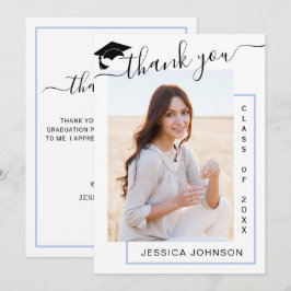 Modern enkel, minimalistisk Studenten-FOTO Tack Kort