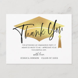 Modern enkel, minimalistisk Studenten Tack Meddelande Vykort