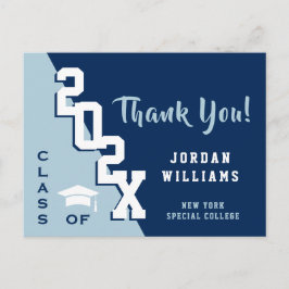 Modern enkel, minimalistisk Studenten Tack Vykort