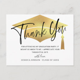 Modern enkel, minimalistisk Studenten Tack Vykort