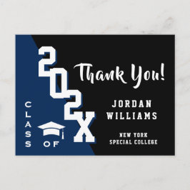 Modern enkel, minimalistisk Studenten Tack Vykort