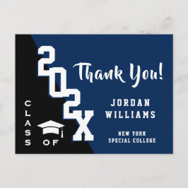 Modern enkel, minimalistisk Studenten Tack Vykort