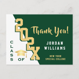 Modern enkel, minimalistisk Studenten Tack Vykort