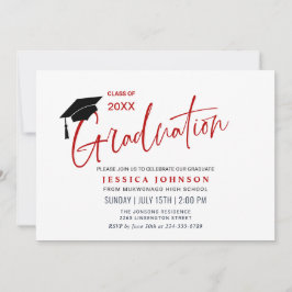 Modern enkel, minimalistisk Studentfest Inbjudningar