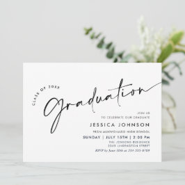 Modern enkel, minimalistisk Studentfest Inbjudningar