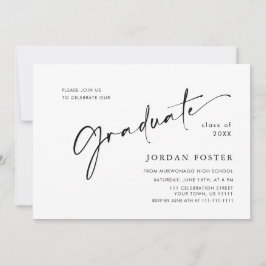 Modern enkel, minimalistisk Studentfest Inbjudningar