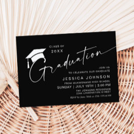 Modern enkel, minimalistisk Studentfest Inbjudningar