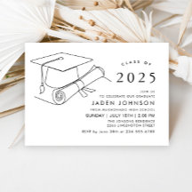 Modern enkel, minimalistisk Studentfest