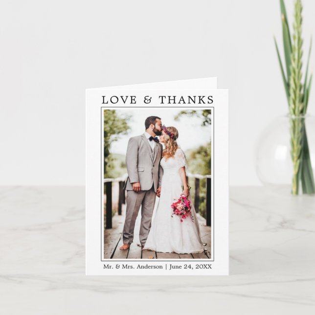 Modern enkel, minimalistisk tackanteckning för Brö Tack Kort (Framsida)