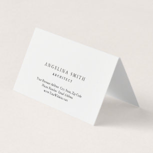 Modern enkel, minimalistisk vit Professionell Visitkort