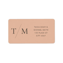 Modern enkel monogram  blandning och matchning av  adressetikett