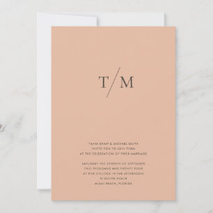 Modern enkel monogram blandning och matchning av inbjudningar